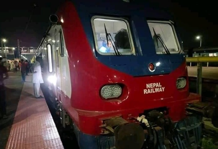 आज जनकपुरको स्टेसनमा आइपुग्दै नयाँ रेल