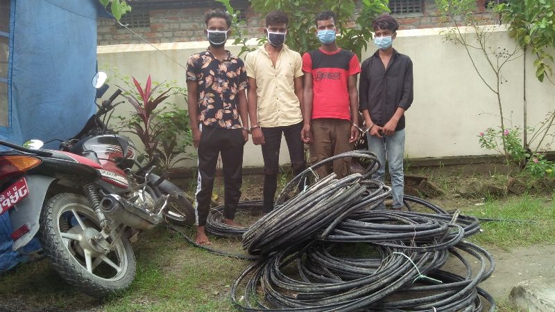 नेपाल टेलिकमको तार चोरी गरेको अभियोगमा ४ जना पक्राउ
