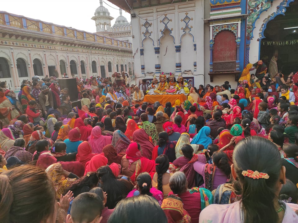 राममन्दिरबाट आएका जन्तीलाई मिथिला भोजन गरिएसँगै सकियो विवाहपञ्चमी