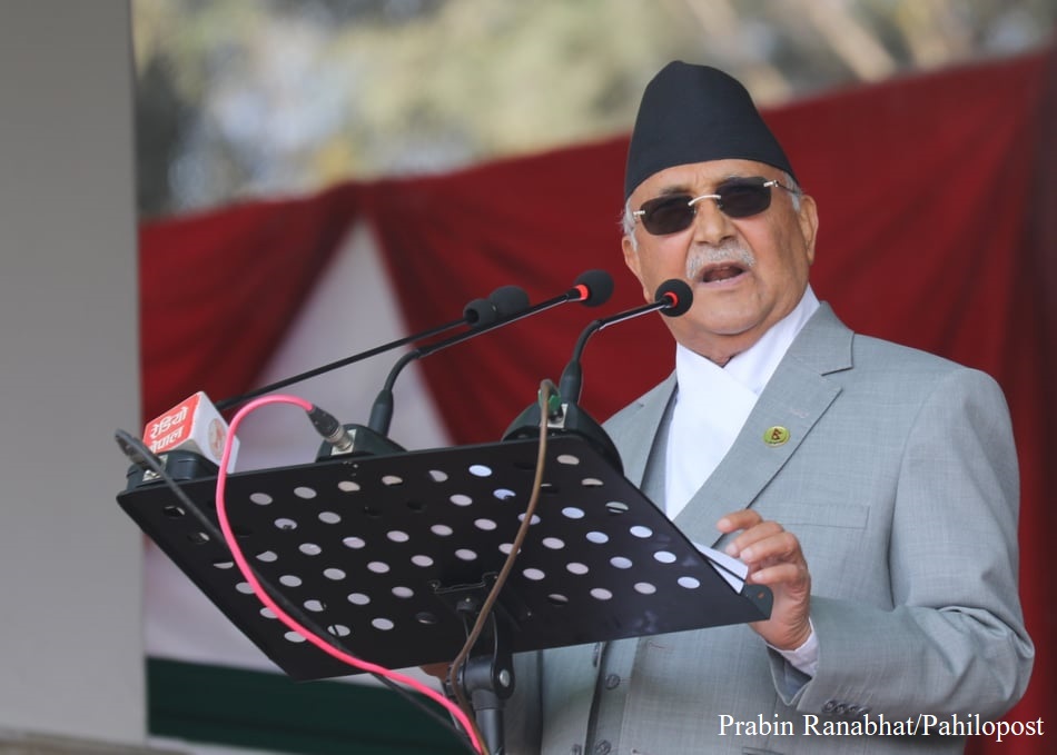 नयाँ सरकार आएपछि विकासमा अल्पविराम, सत्ताशक्ति अनुचित भागबण्डा र राज्यस्रोतको दोहनमा : ओली