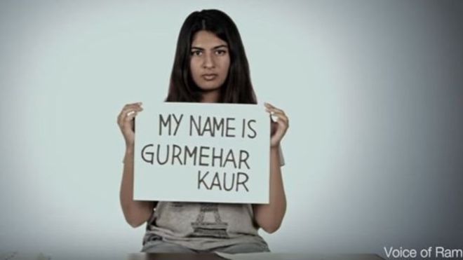 कारगिल युद्धमा पिता गुमाएकी गुरमेहरको बयान- 'म तपाईँको 'सहिदकी छोरी' होइन'