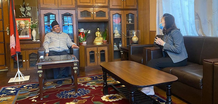 नेकपा विवादमा चिनियाँ राजदूत सक्रिय : ओलीपछि भेटिन् प्रचण्ड