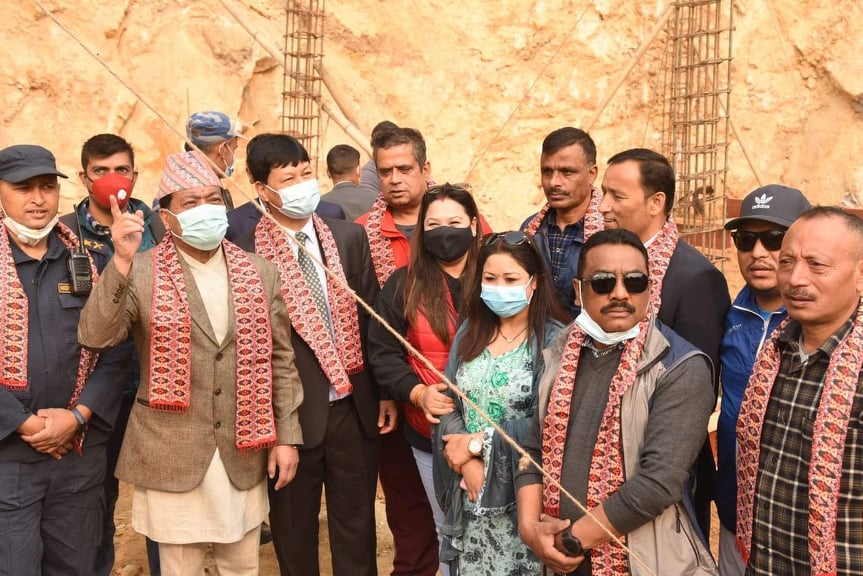 बालाजु बाइपासमा एक करोड लागतमा सूचना केन्द्र, शिलान्यास गर्दै मन्त्रीले भने, 'विवादित बनाउने प्रयास असफल भयो'