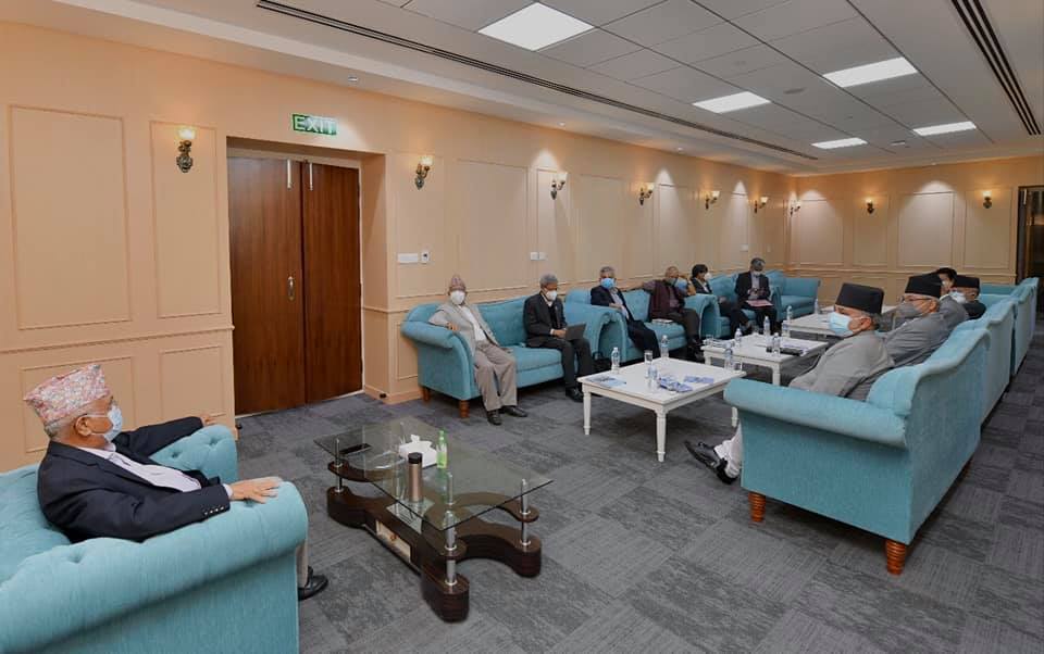 एमाले नेताको वार्ता : कार्यदलको कार्यविधि र संहिता बनाउने निर्णय