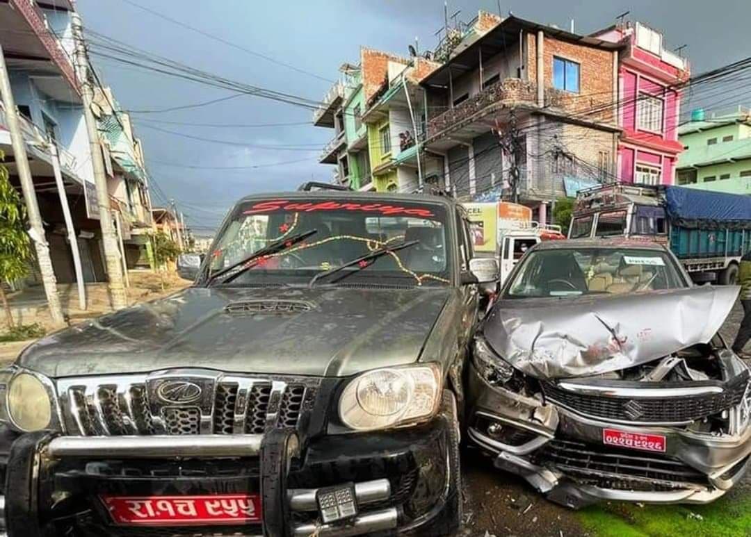 पत्रकार महासंघका अध्यक्ष पोखरेल सवार गाडी दाङमा दुर्घटना