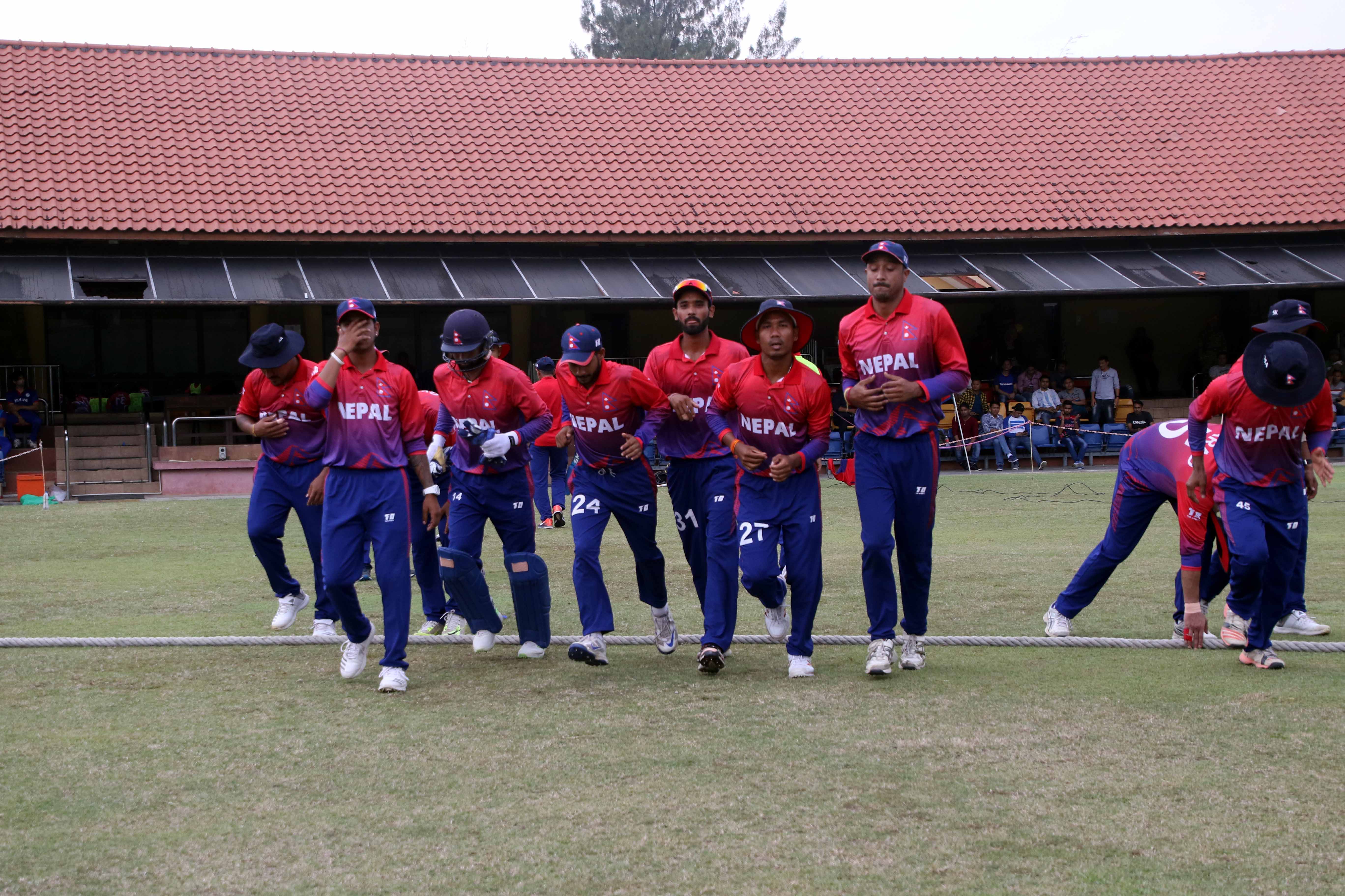 टी-२० वर्ल्डकप एसिया क्वालिफायर : नेपाल डीएल मेथडमा १४० रनले विजयी