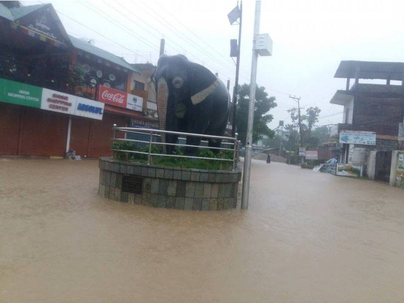 फसेका ५० पर्यटकलाई सुरक्षित थलो सारियो, सौराहका सबै होटलमा पानी
