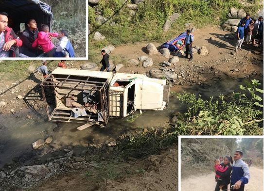 धादिङको टनिखोलामा जिप दुर्घटना, २४ जना घाइते