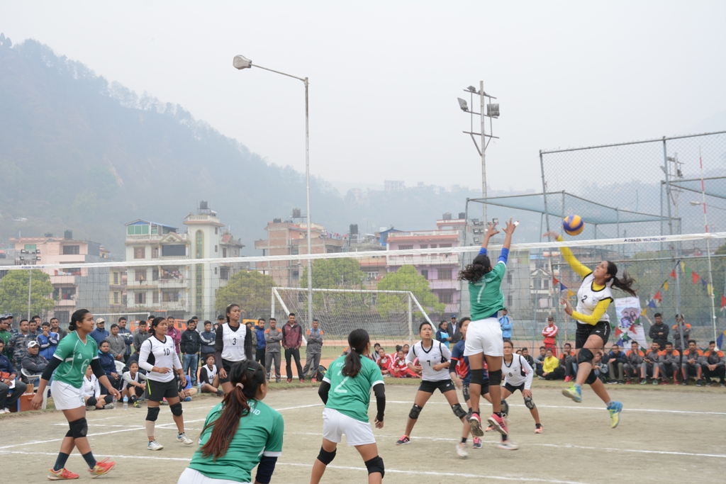 राष्ट्रिय खुल्ला महिला भलिबल :  न्यू डायमण्ड र एपीएफ उपाधिका लागि भिड्ने
