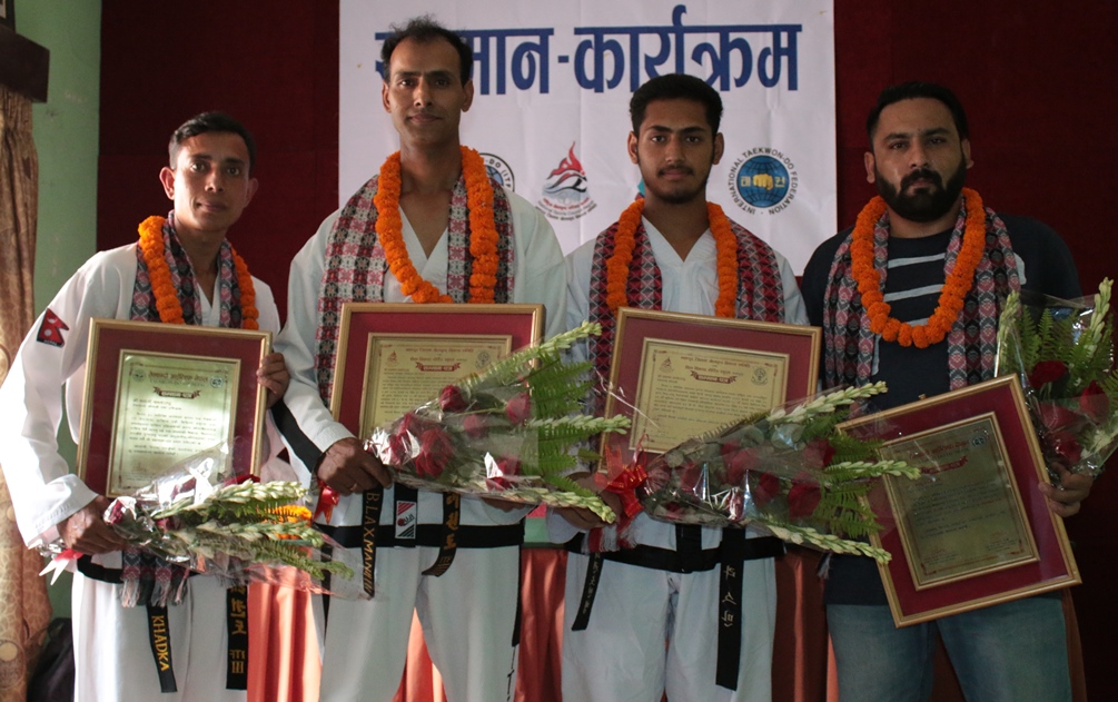 आइटिएफ तेक्वान्दो खेलाडी सम्मानित