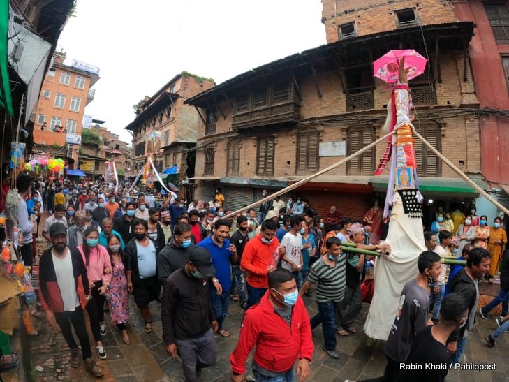 भक्तपुरमा आज सापारु मनाइँदै, काठमाडौंमा शनिवारमात्रै मनाइने