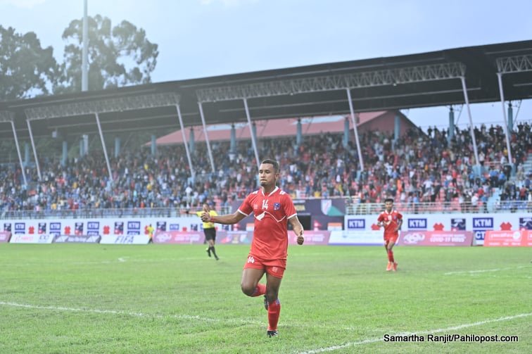 नेपाल भर्सेस भारत : पहिलो हाफमा नेपाल १-० ले अगाडि