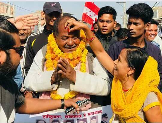 विजय गच्छदारका राजनीतिक गुरु अगमलाल निर्वाचित