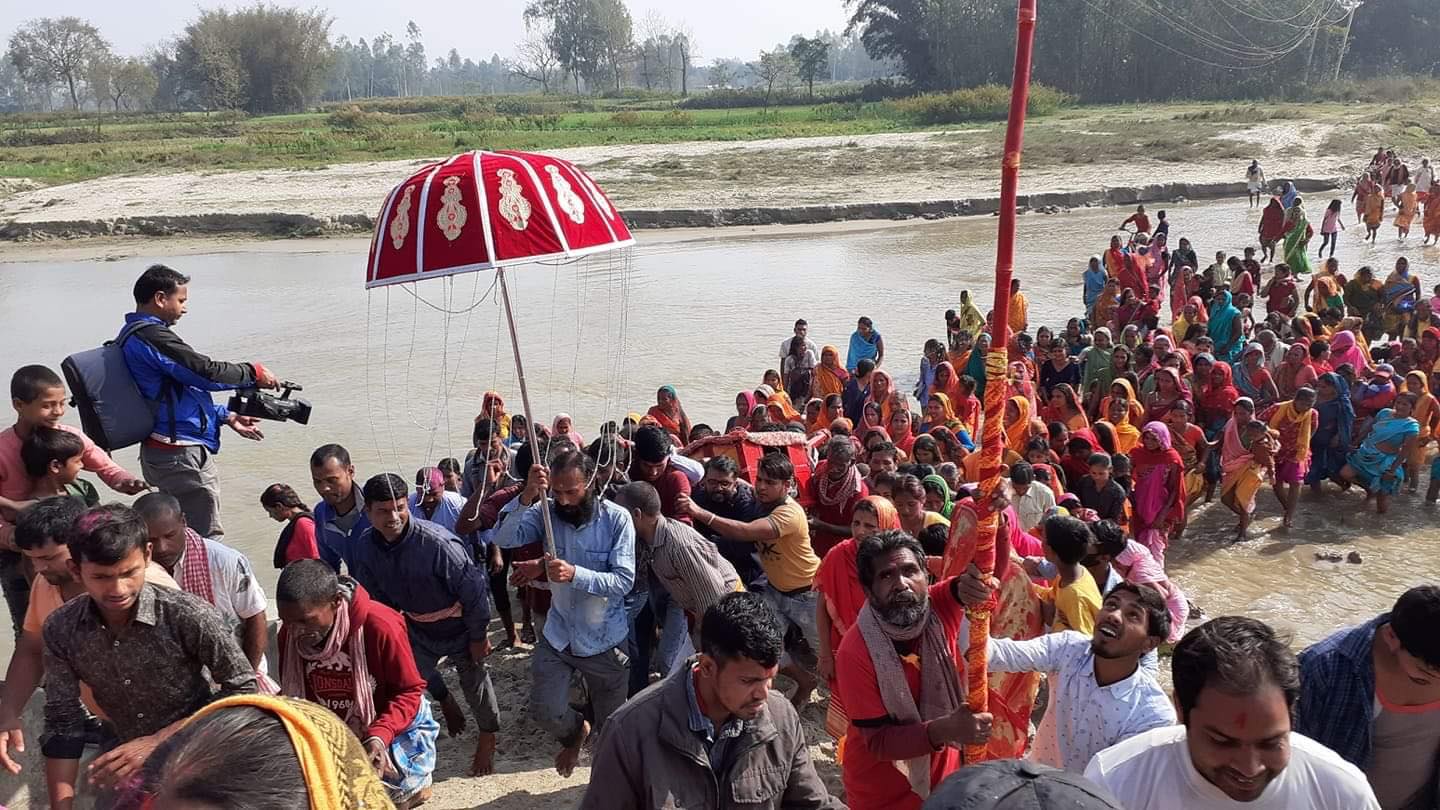 भारतको बिसौल पुग्यो मिथिला मध्यमा परिक्रममा यात्रा 