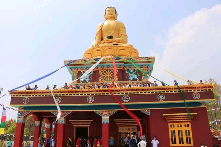 चौतारामा ६७ फिट अग्लो बुद्धपार्कसहितको भ्युटावर उद्घाटन, आयआर्जनको बाटो खुल्ने स्थानीयको विश्वास