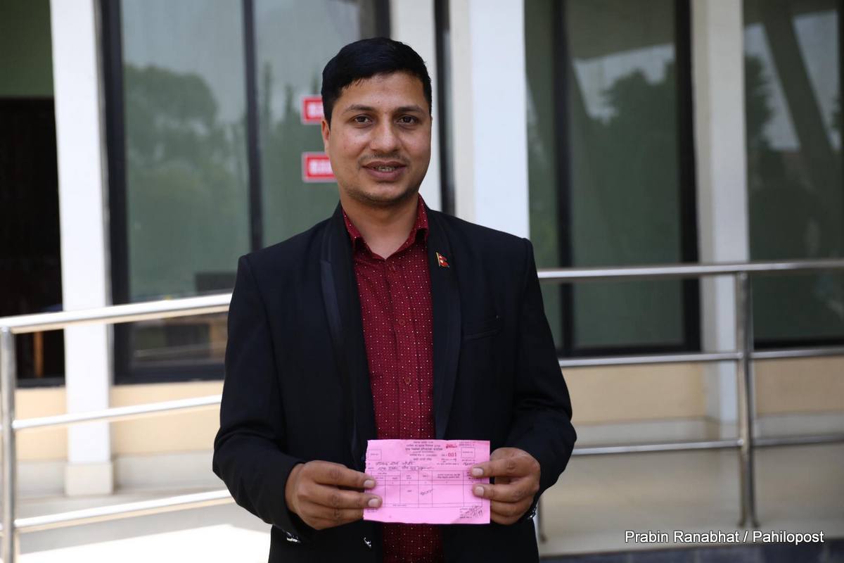 काठमाडौं महानगर प्रमुखमा पहिलो उम्मेदवारले गराए मनोनयन दर्ता, भने : म जित्न आएको होइन