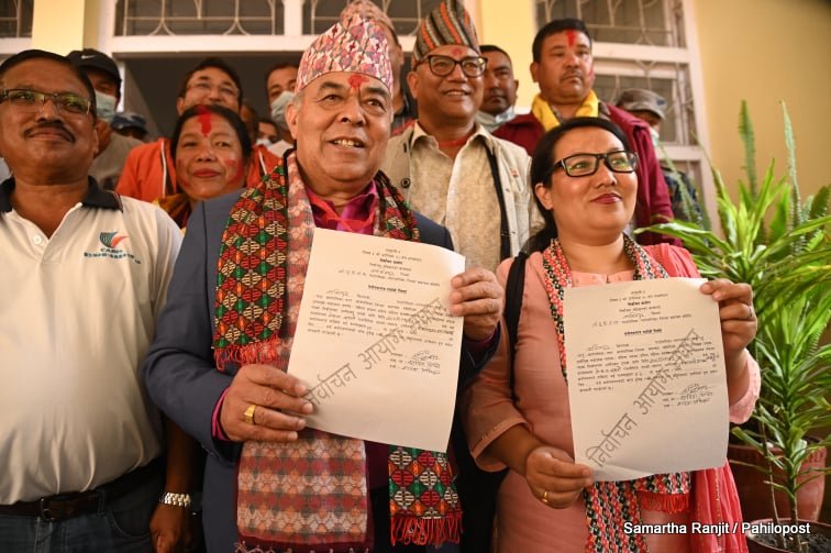 ललितपुर महानगर प्रमुख र उपप्रमुखमा एमालेबाट ब्यञ्जनकार र शाक्यले गराए मनोनयन दर्ता