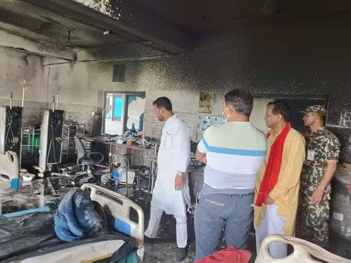 वीरगंज हेल्थकेयर हस्पिटलमा भएको क्षतिको मुख्यमन्त्रीद्वारा अवलोकन