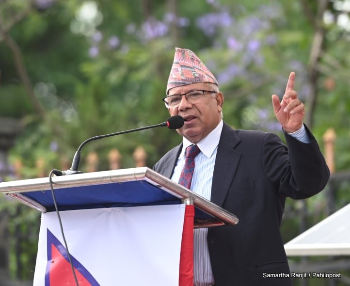 चुनावअघि माओवादी केन्द्रसँग एकता सम्भव नभएको माधव नेपालको जिकिर, भने : आफ्नै चिन्हमा गठबन्धनबाट चुनाव लड्छौँ