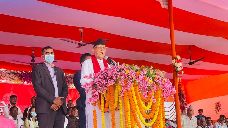 पाँच दलीय गठबन्धनको सरकार देशका लागि हितकर छैन : ओली
