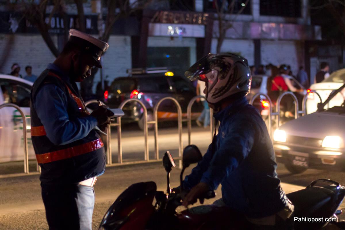 विश्वकप रसियामा, सुरक्षा काठमाडौँमा : आज राति ट्राफिक प्रहरीको विशेष चेकिङ हुने