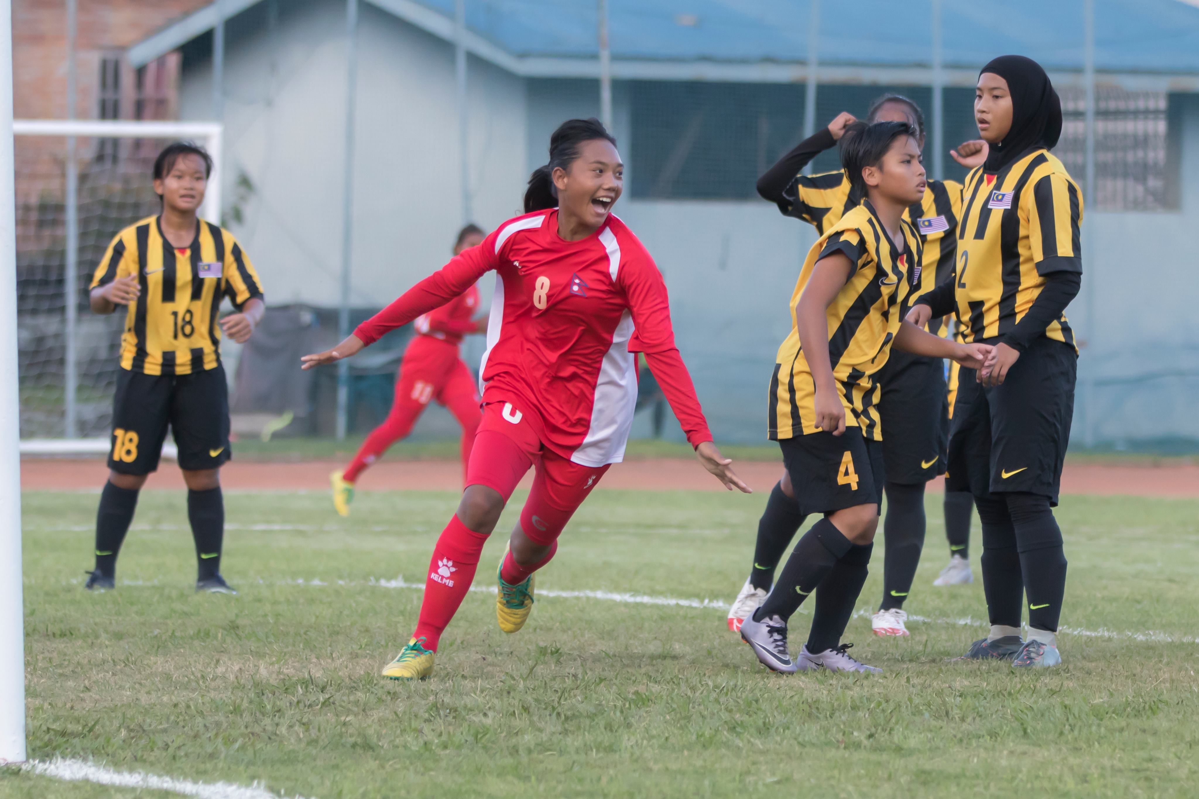 एएफसी यू-१६ वुमन्स फुटबल : नेपाल र मलेसियाले खेल्यो बराबरी