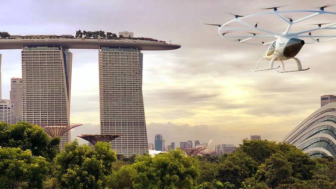 सिंगापुरको आकाशमा उड्ने ट्याक्सीको परीक्षण हुने