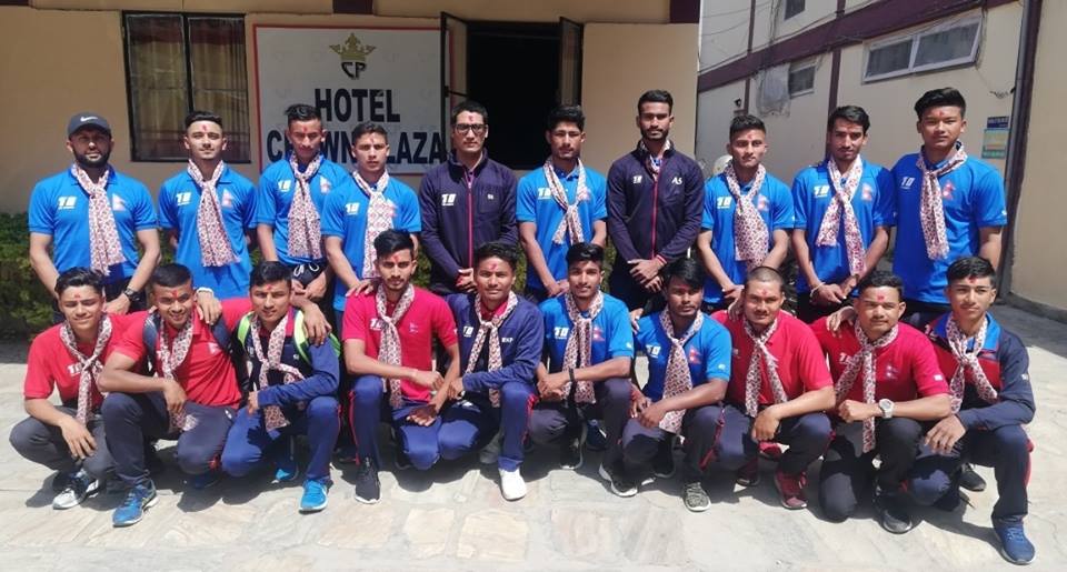 यू १९ विश्वकप छनोटको तयारीमा लागि नेपाली टोली आज भारत जाँदै