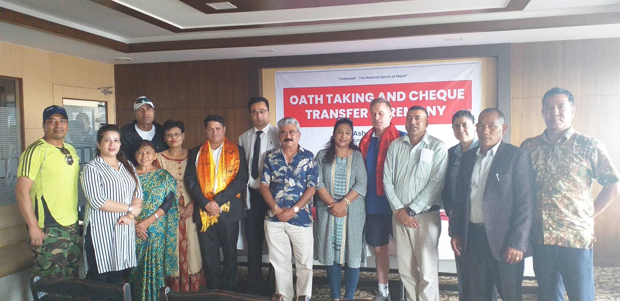 नेपाल भलिबल संघका उपाध्यक्ष सुवेदीले लिए सपथ, एभीसी सेन्ट्रल जोनका लागि ढोरपाटनको सहयोग 