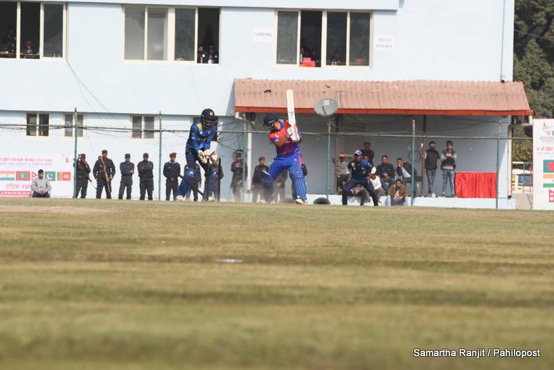 साग क्रिकेट : कीर्तिपुरमा नेपाल र श्रीलंका भिड्दै 