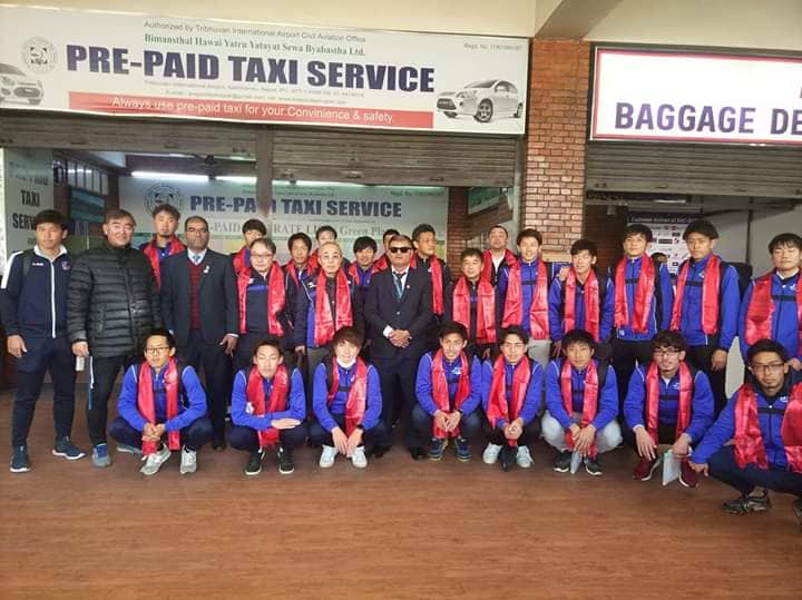 नेपाल निलो र जापानी लिग टिमबीच मैत्रीपूर्ण फुटबल हुँदै