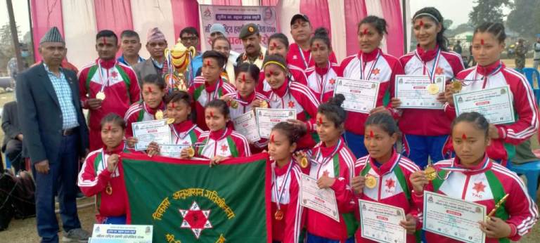 साहना प्रधान स्मृति महिला हक्की प्रतियोगिताको उपाधि आर्मीलाई