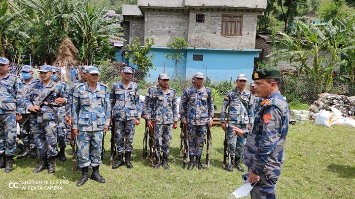 सशस्त्रको प्रहरी टोली दार्चुलाको छाङरुमा