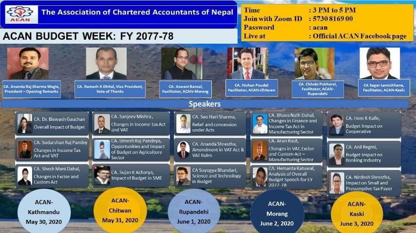 बजेटको प्रभावबारे छलफलमा जुट्दै सीएहरु