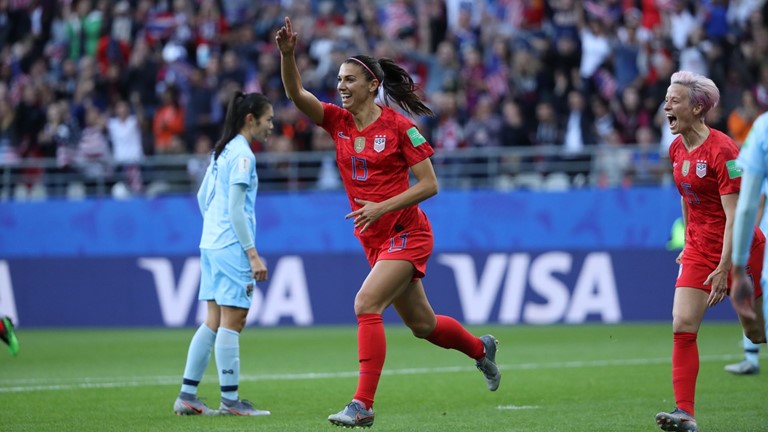 थाइल्याण्डको पोष्टमा अमेरिकाको १३ गोल: महिला विश्वकप फुटबलकै ठूलो अन्तरको जित, मोर्गनले एक्लैले गरिन् ५ गोल