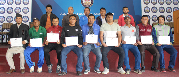 १५ नयाँ प्रशिक्षकले पाए एएफसी ए कोचिङ सर्टिफिकेट, प्रदिप हुमागाईं उत्कृष्ट