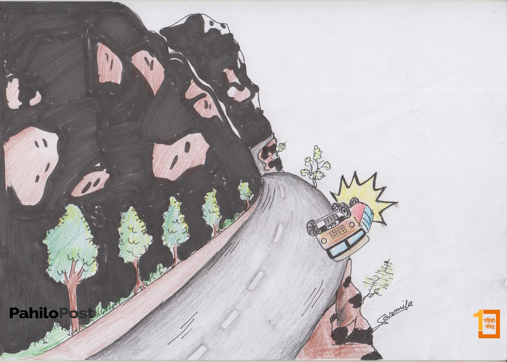 देउखुरीमा सुमो दुर्घटना हुँदा ९ जना घाइते