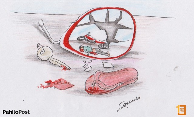 मोटरसाइकल अनियन्त्रित भई दुर्घटना हुँदा आमा-छोराको मृत्यु