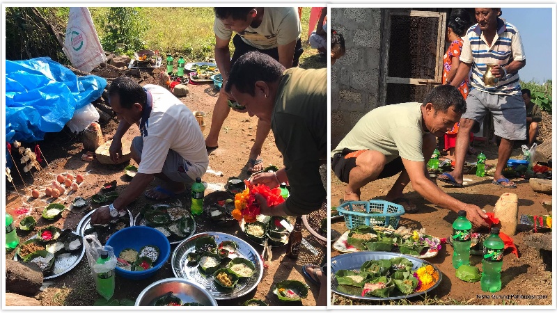 फूलपातीको दिन अकालमा निधन भएकाहरुलाई स्मरण गर्दै गोगनेका तामाङ समुदायले गरे वायु पूजा