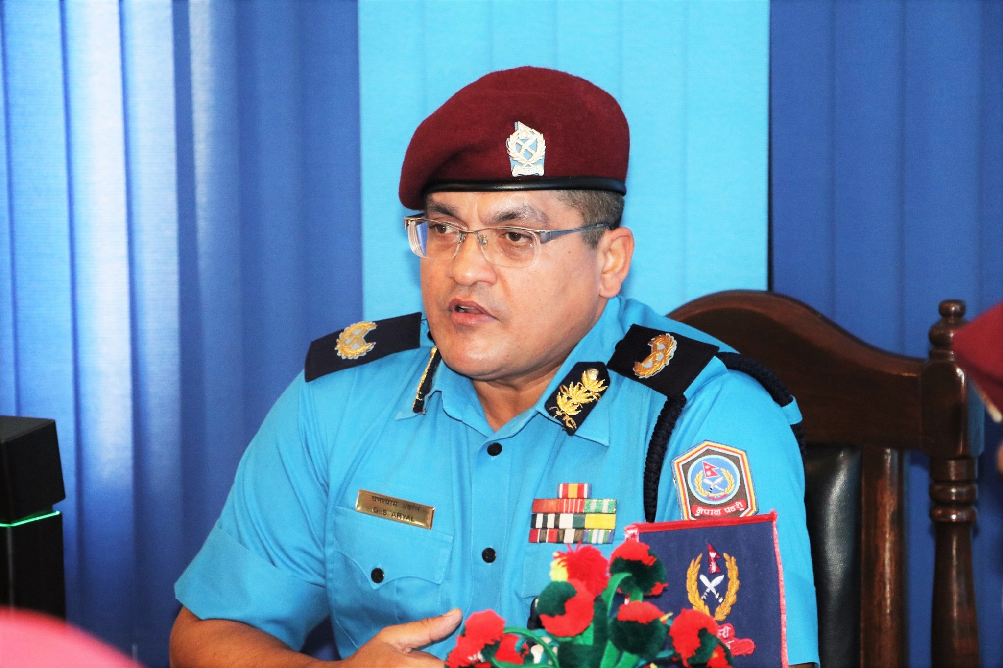 गण्डकी प्रदेश प्रहरी प्रमुख डीआइजी अर्याल कोभिड १९ संक्रमण मुक्त