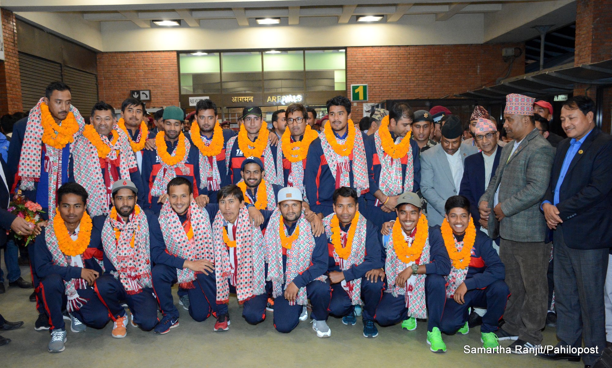 ओडिआई स्ट्याटस प्राप्त नेपाली क्रिकेट टोलीको भव्य स्वागत