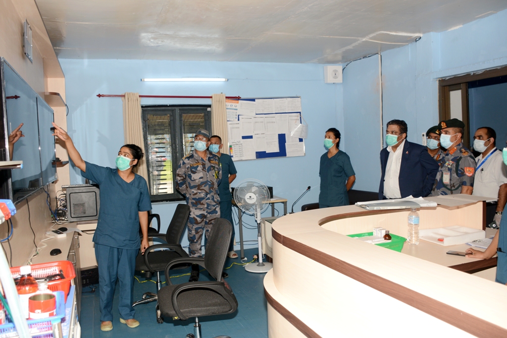 कोभिड १९ उपचारको लागि सशस्त्र अस्पतालमा २० शैय्याको आइसीयू संचालनमा