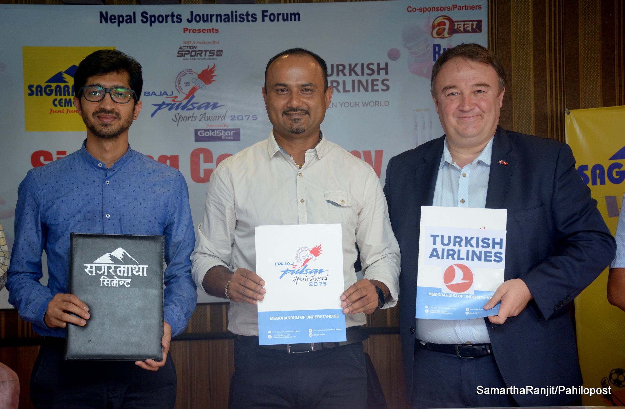 पल्सर स्पोर्ट्स अवार्डलाई सगरमाथा सिमेन्ट र टर्किस एअरलाइन्सको प्रायोजन