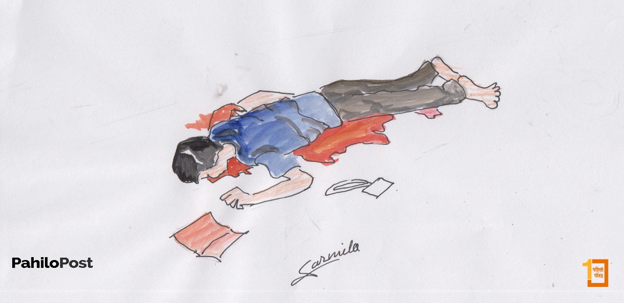 साढेले हान्दा एक महिलाको मृत्यु