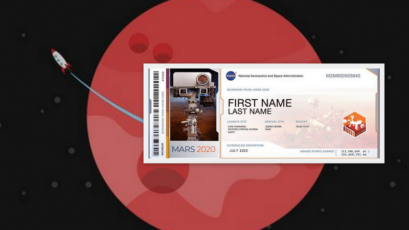 मंगल ग्रहमा आफ्नो नाम पठाउने हो? नासाले बाँड्दैछ 'बोर्डिङ पास'