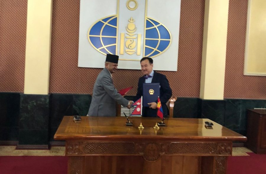 नेपाल र मंगोलियाबीच द्विपक्षीय परामर्श सन्यन्त्र गठन गर्ने सहमति