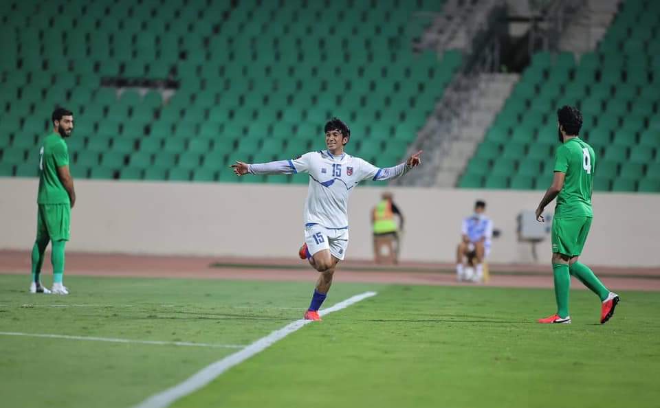 नेपाल भर्सेस इराक : पहिलो हाफमा नेपाल ४-२ ले पछाडि