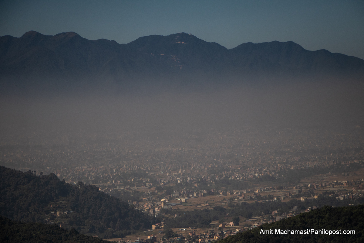 धुलोको कुइरीमण्डलमा काठमाडौं, मालीगाउँबाट देखियो यस्तो दृश्य