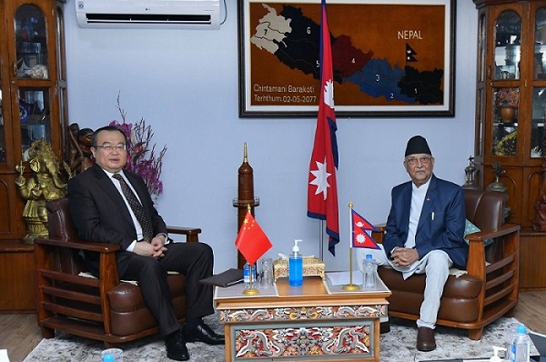 ओलीसँगको भेटमा चिनियाँ नेताले भने : नेपाली कम्युनिस्ट पार्टीको मिलन र विछोड नेपालकै आन्तरिक मामिला