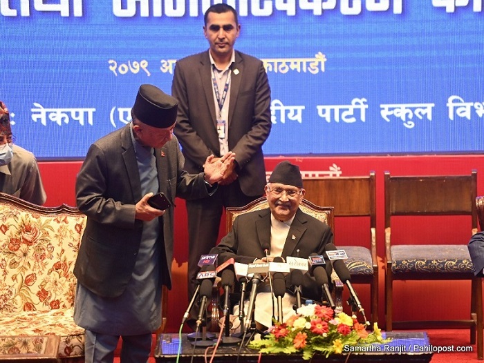 एसपीपीबारे ओलीको स्पस्टीकरण : हामीले त्यसमा जाँदैनौं भनेर निर्णय नै गरेका थियौँ, प्रचण्डको आरोप झुट